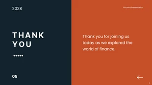 Orange and Navy Minimalist Finance Presentation - page 5