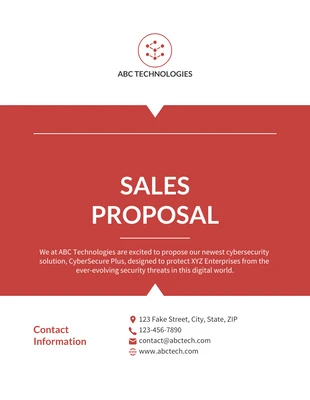Free  Template: Red Modern Square Sales Proposal