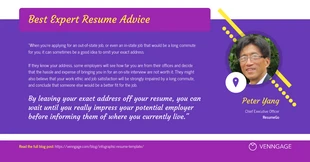 premium  Template: Purple Expert Resume Advice Publicación en Facebook