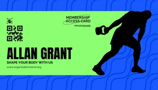 Blue and Green Gym Membership Card - صفحة 2