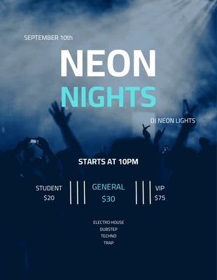 Free  Template: Concert Neon Light