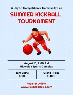 Free Template: Kickball Tournament Flyer Template