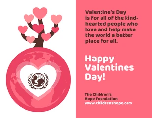 business  Template: Tarjeta de San Valentín de caridad sin fines de lucro