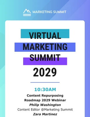 Free  Template: Veranstaltungsprogramm des Virtual Marketing Summit