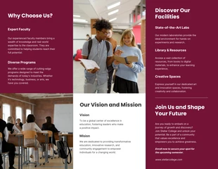 Maroon And White Minimalist Clean College Brochures - Seite 2