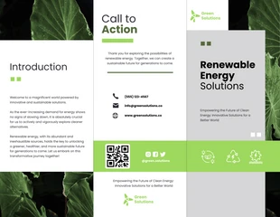 business  Template: Renewable Energy Solutions Brochure