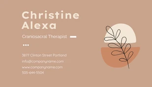 Black and Brown Massage Therapist Business Card - Pagina 2