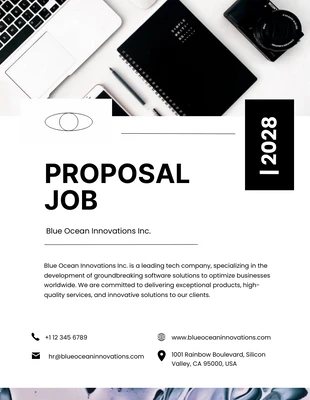 Free  Template: Simple White Modern Job Proposal