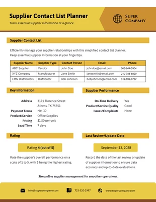 Free  Template: Simple Yellow and Brown Procurement Plans