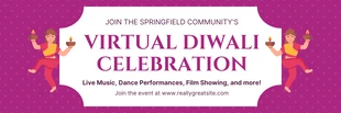 Free  Template: Ilustración moderna púrpura Diwali Banner