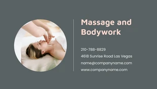 Peach and Gray Massage Therapist Business Card - صفحة 2