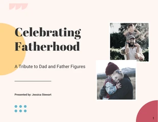 Free  Template: Presentación abstracta gris y colorida del día del padre