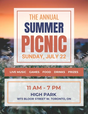 Free  Template: Picnic Event