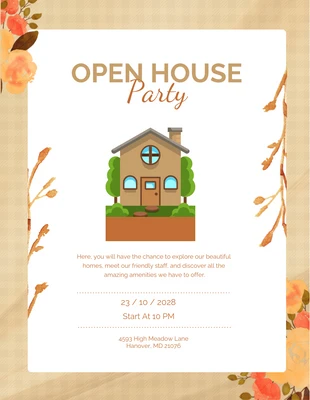 Free  Template: Simple Chocolate Housewarming Invitation Party