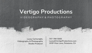 Studio Producer Photography Business Card