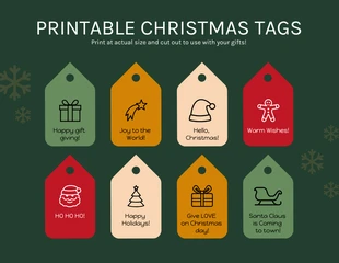Free  Template: Printable Christmas Tags