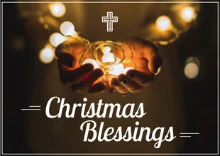 Free  Template: Religious Christmas Card