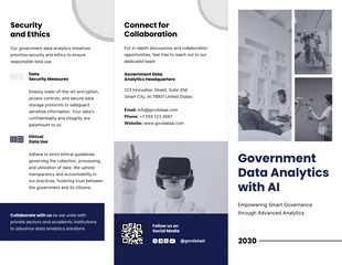 premium  Template: Government Data Analytics with AI C Fold Brochure