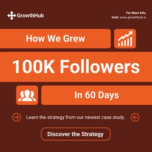 Free  Template: Modello di social media per annunci Facebook per la crescita dei follower