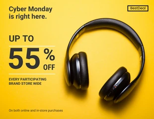 business  Template: Affiche jaune du Cyber Monday