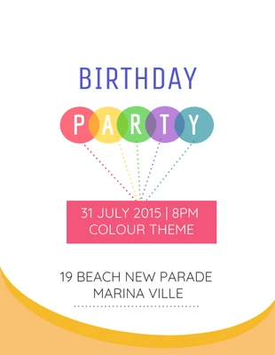 Free  Template: Birthday Party Invitation