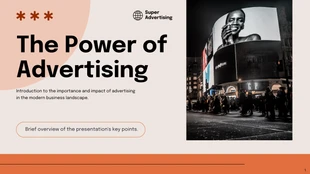 premium  Template: Simple Orange and White Advertising Presentation