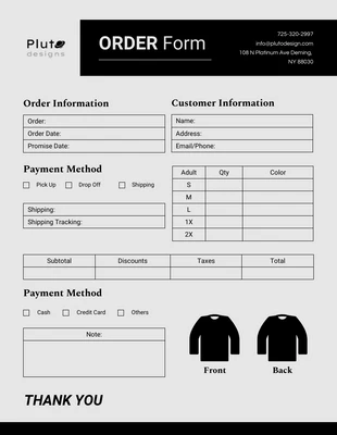 Free  Template: Simple Black and Grey Ecommerce Forms