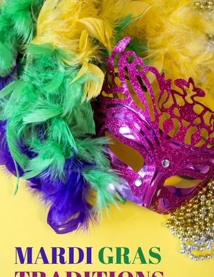 Free  Template: Colorful Mardi Gras Pinterest Post