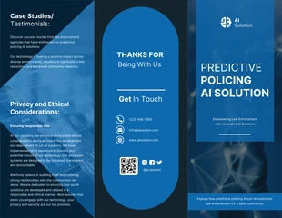 Free  Template: Predictive Policing AI Solutions C Fold Brochure