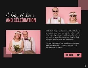 Black and Pink Simple Wedding Presentation - صفحة 5