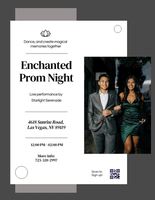Free  Template: Black Aesthetic Prom Night Poster