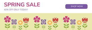 Free  Template: Bannière d'email de magasin de fleurs de vente de printemps