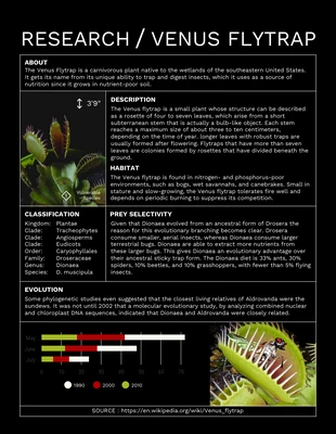 Free  Template: Dark Research Plant Poster