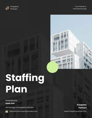 Free  Template: Black Brown and Green Neon Financial Staffing Plan