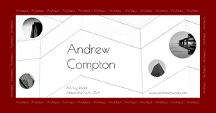 business  Template: Maroon Architect LinkedIn Banner