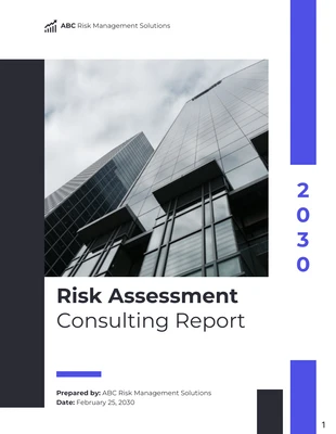 business  Template: Informe de consultoría de evaluación de riesgos