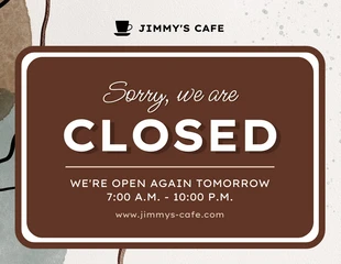 Free  Template: Customizable Business Holiday Closure Poster