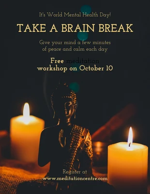 Free  Template: Dark Meditation Poster