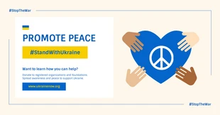 Free  Template: Publicação no Facebook sobre Paz Mundial na Ucrânia