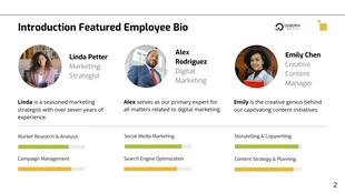 Employee Bio Feature Company Presentation - page 2