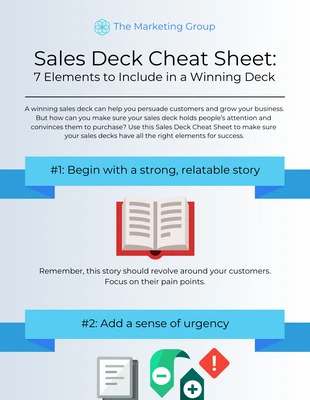 Free  Template: Sales Deck Cheat Sheet Process Infographic Template