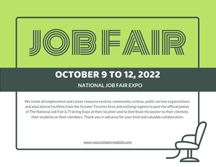 Simple Green Job Fair Business Flyer