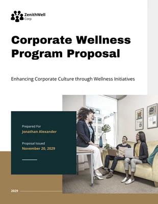 business  Template: Corporate Wellness Program Proposal