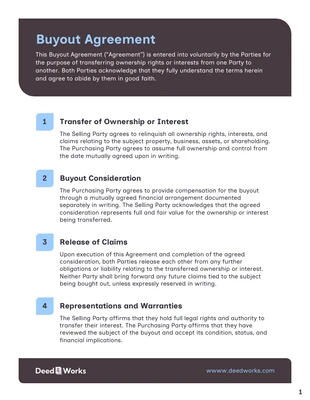 Free interactive Template: Vorlage für einen Übernahmevertrag