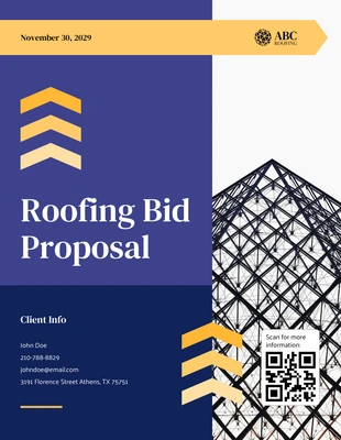 business  Template: Modèle de proposition d'offre de toiture