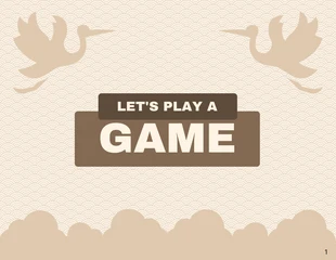 Free  Template: Beige And Brown Vintage Classic Retro Game Presentation