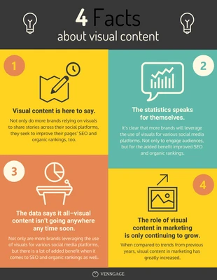 premium  Template: Facts About Visual Content Infographic Template