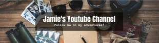 Free  Template: Bannière YouTube pour les voyages