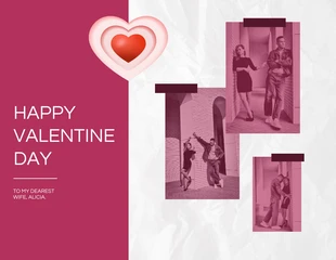 Free  Template: Presentación de tarjeta de San Valentín simple