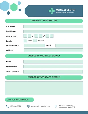 premium  Template: Simple Tosca And White Medical Form